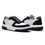 Tênis Fly Casual Masculino Sneaker Lion Branco e Preto