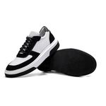 Tênis Fly Casual Masculino Sneaker Lion Branco e Preto