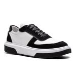 Tênis Fly Casual Masculino Sneaker Lion Branco e Preto