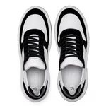 Tênis Fly Casual Masculino Sneaker Lion Branco e Preto