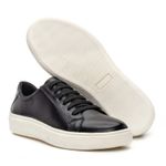 Sapatênis Masculino Sofisticado Casual com Cadarço Preto