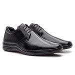 Sapato Masculino Conforto Anatômico com Cadarço Preto