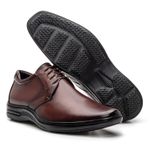 Sapato Masculino Conforto Anatômico com Cadarço Tabaco
