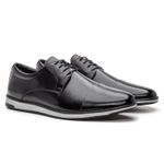 Derby Oxford Casual Masculino Preto