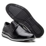 Derby Oxford Casual Masculino Preto