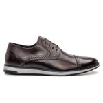 Oxford Casual Masculino Derby Furos Café