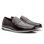 Loafer Masculino em Couro Esporte Fino Café