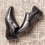 Sapato Masculino Conforto Anatômico Calce Fácil Preto