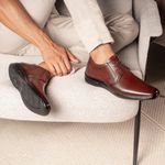 Sapato Masculino Conforto Anatômico com Cadarço Tabaco