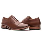 Sapato Social Braga Masculino Oxford Premium Whisky