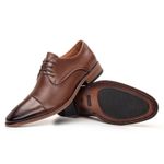 Sapato Social Premium Masculino Oxford Linha Braga Whisky