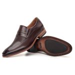 Sapato Social Premium Masculino Loafer Linha Braga Mouro 