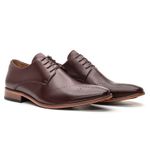 Sapato Social Premium Masculino Oxford Floral Linha Braga Mouro