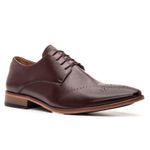 Sapato Social Premium Masculino Oxford Floral Linha Braga Mouro