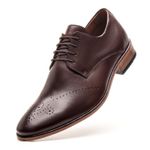 Sapato Social Premium Masculino Oxford Floral Linha Braga Mouro