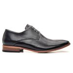 Sapato Social Premium Masculino Oxford Floral Linha Braga Preto