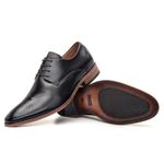Sapato Social Premium Masculino Oxford Floral Linha Braga Preto