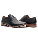 Sapato Social Premium Masculino Oxford Floral Linha Braga Preto