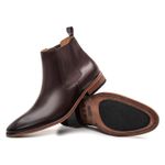 Bota Masculina Chelsea Linha Braga Cano Curto Premium Mouro