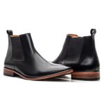 Bota Masculina Chelsea Linha Braga Cano Curto Premium Preta