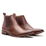 Bota Masculina Chelsea Linha Braga Cano Curto Premium Whisky