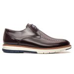 Sapato Casual Derby Masculino com Perfuros Linha Porto Café
