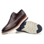 Sapato Casual Derby Masculino com Perfuros Linha Porto Café
