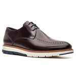 Sapato Casual Derby Masculino com Perfuros Linha Porto Café