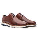 Sapato Casual Derby Masculino Linha Porto Orange