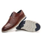 Sapato Casual Derby Masculino Linha Porto Orange