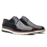 Sapato Casual Derby Masculino Linha Porto Preto