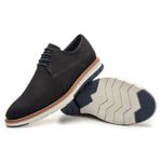 Sapato Casual Derby Premium Masculino Linha Porto Preto