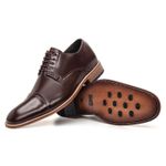 Sapato Derby Social Premium Linha Toscana Mouro