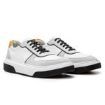 Tênis Fly Casual Masculino Sneaker Lion Branco e Alvejado