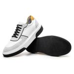 Tênis Fly Casual Masculino Sneaker Lion Branco e Alvejado