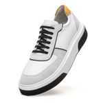 Tênis Fly Casual Masculino Sneaker Lion Branco e Alvejado