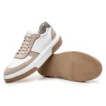 Tênis Fly Casual Masculino Sneaker Lion Branco e Linho