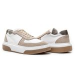 Tênis Fly Casual Masculino Sneaker Lion Branco e Linho