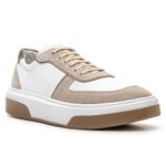 Tênis Fly Casual Masculino Sneaker Lion Branco e Linho