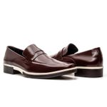 Sapato Social Loafer Masculino Em Couro Legítimo Linha Gênesis Mouro