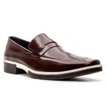Sapato Social Loafer Masculino Em Couro Legítimo Linha Gênesis Mouro