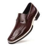 Sapato Social Loafer Masculino Em Couro Legítimo Linha Gênesis Mouro