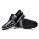 Sapato Social Loafer Masculino Em Couro Legítimo Linha Gênesis Preto