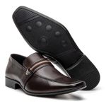Mocassim Masculino em Couro Loafer Social Café