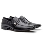 Mocassim Masculino em Couro Loafer Social Preto