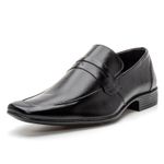 Mocassim Social Masculino em Couro Loafer Sofisticado Preto 