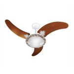 VENTILADOR DELTA VENTUS 3 PÁS BRANCO/MADEIRA 42-3100