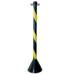 PEDESTAL PLASTICO ZEBRADO PT/AM 90CM