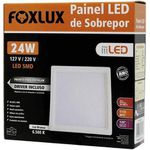 Painel LED de Sobrepor Quadrado 24W Bivolt - FOXLUX-LED9068