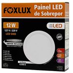 Painel LED de Sobrepor Redondo 12W Bivolt - FOXLUX-LED9060